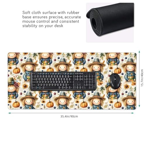 Grand tapis de souris de jeu antidérapant résout le manque d'espace pour clavier PC et souris de bureau - 2
