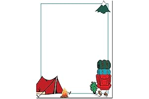 Camping Stationary Letterhead for your cabin in the woods