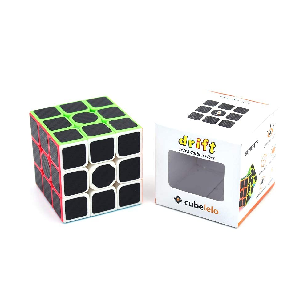 Cubelelo Drift 3x3 Carbon Fiber Magic Speed Cube Puzzle for Kids & Adults Magic Speedy Stress Buster Brainstorming Puzzle (Multicolor)
