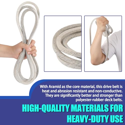 TonGass 42" Lawn Mower Deck Belt Compatible with John Deere Lawn Mower Replaces Part Number GX20072, Deck Drive Belt for Heavy-Duty Use Compatible with 100 D100 E100 Series - Image 3