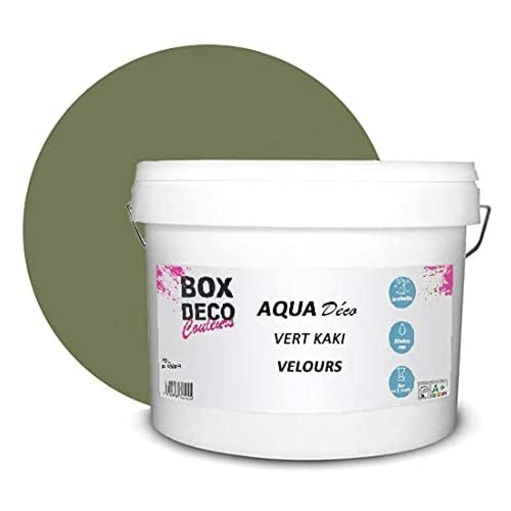 Aqua Deco Velvet Farba ścienna akrylowa - 10L / 100m², Khaki zieleń