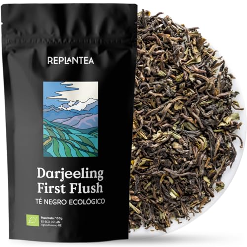 TÉ DARJEELING FIRST FLUSH Ecológico 100g (50 Tazas) | Té Premium del Himalaya Darjeeling Snowview | Té de Especialidad REPLANTEA TÉ DARJEELING FIRST FLUSH Ecológico 100g (50 Tazas) | Té Premium del Himalaya Darjeeling Snowview | Té de Especialidad REPLANTEA