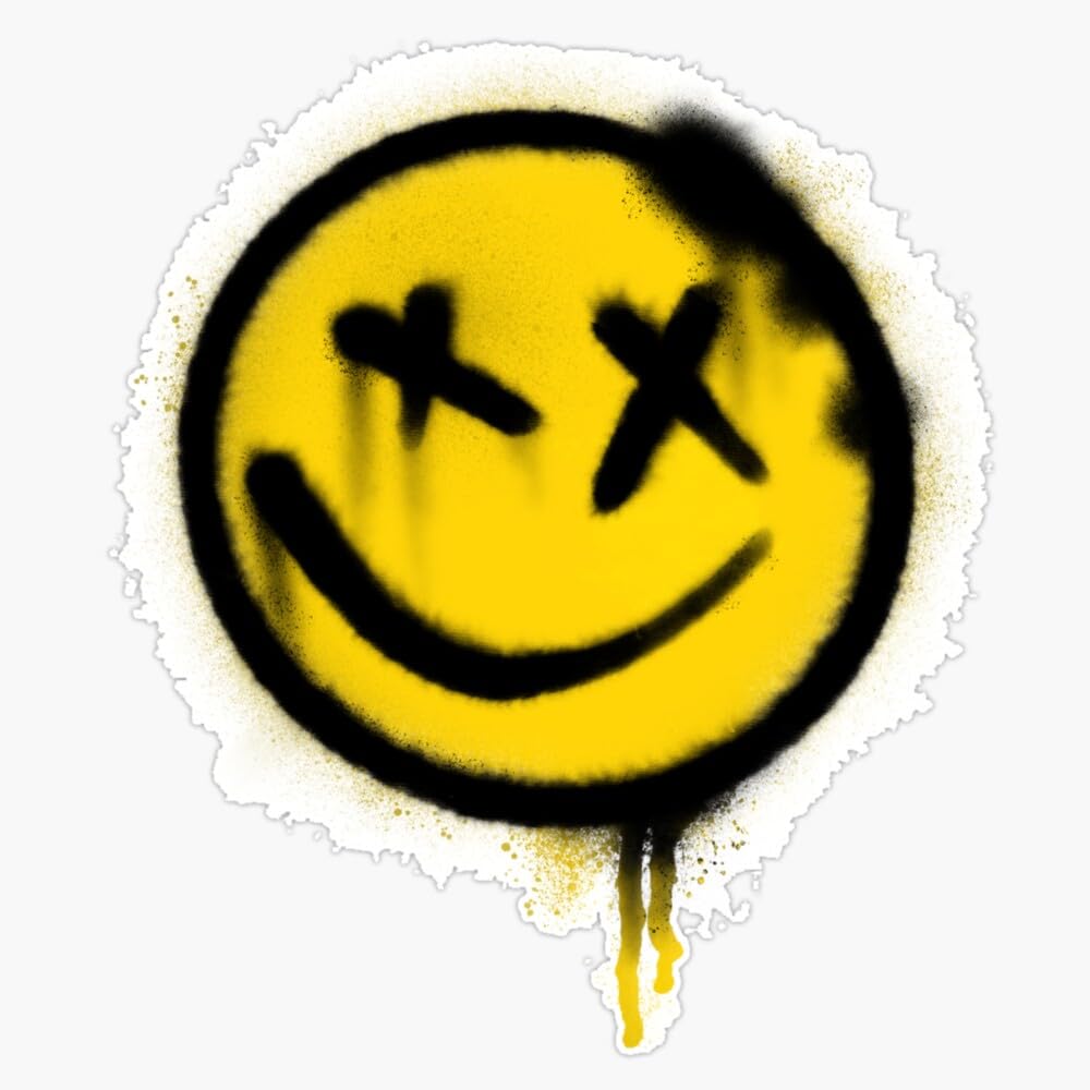 Amazon.com - Dead Smiley Face Sticker Vinyl Waterproof Sticker
