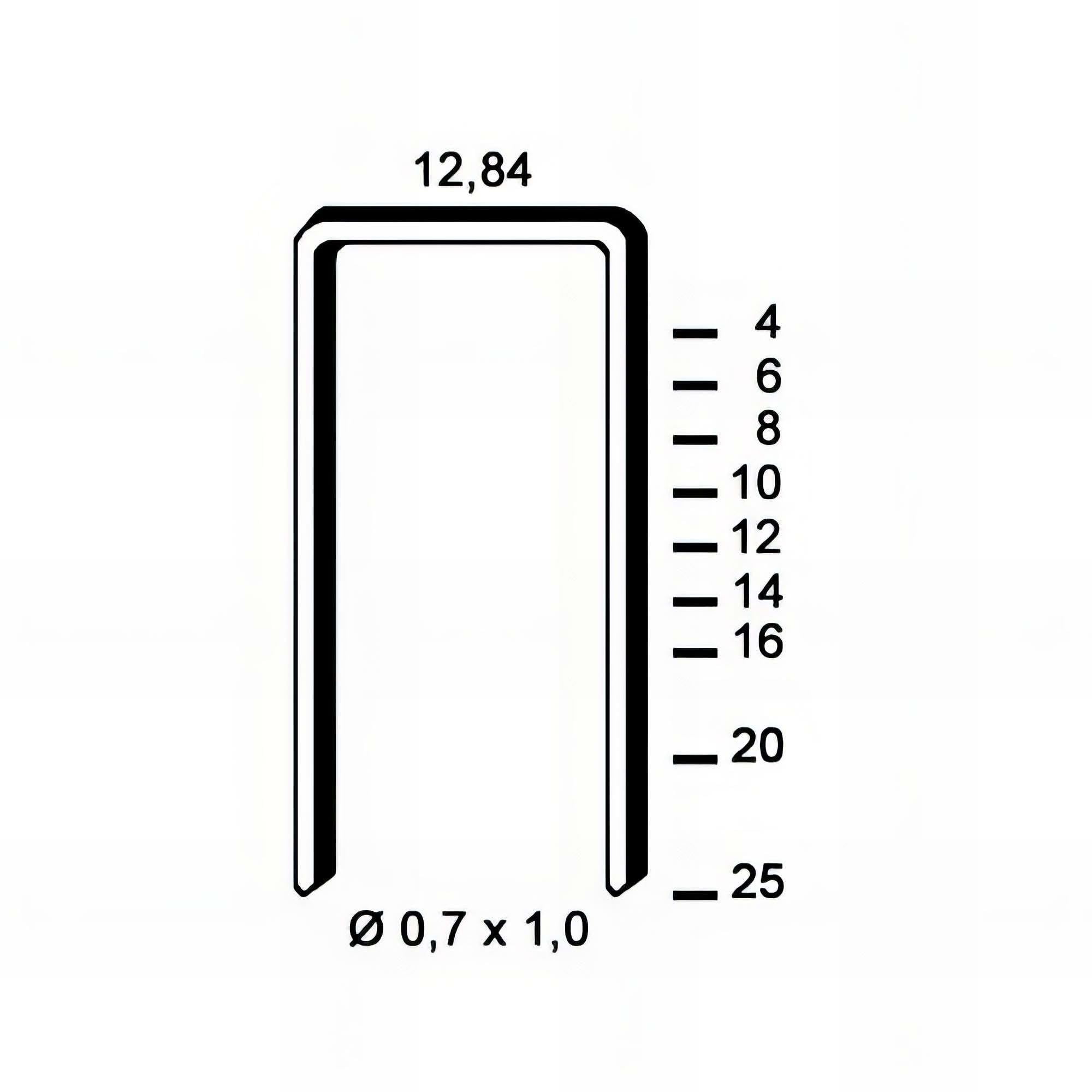 alsafix – 10 000 A-12 – Punti metallici zincati 12,84 X 12 X D. 0,7 x 1 mm – 6 A-121 – alsafix