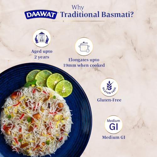Image of Daawat Traditional Basmati Rice 5Kg| Premuim Aromatic Rice| Aged upto 2 Years