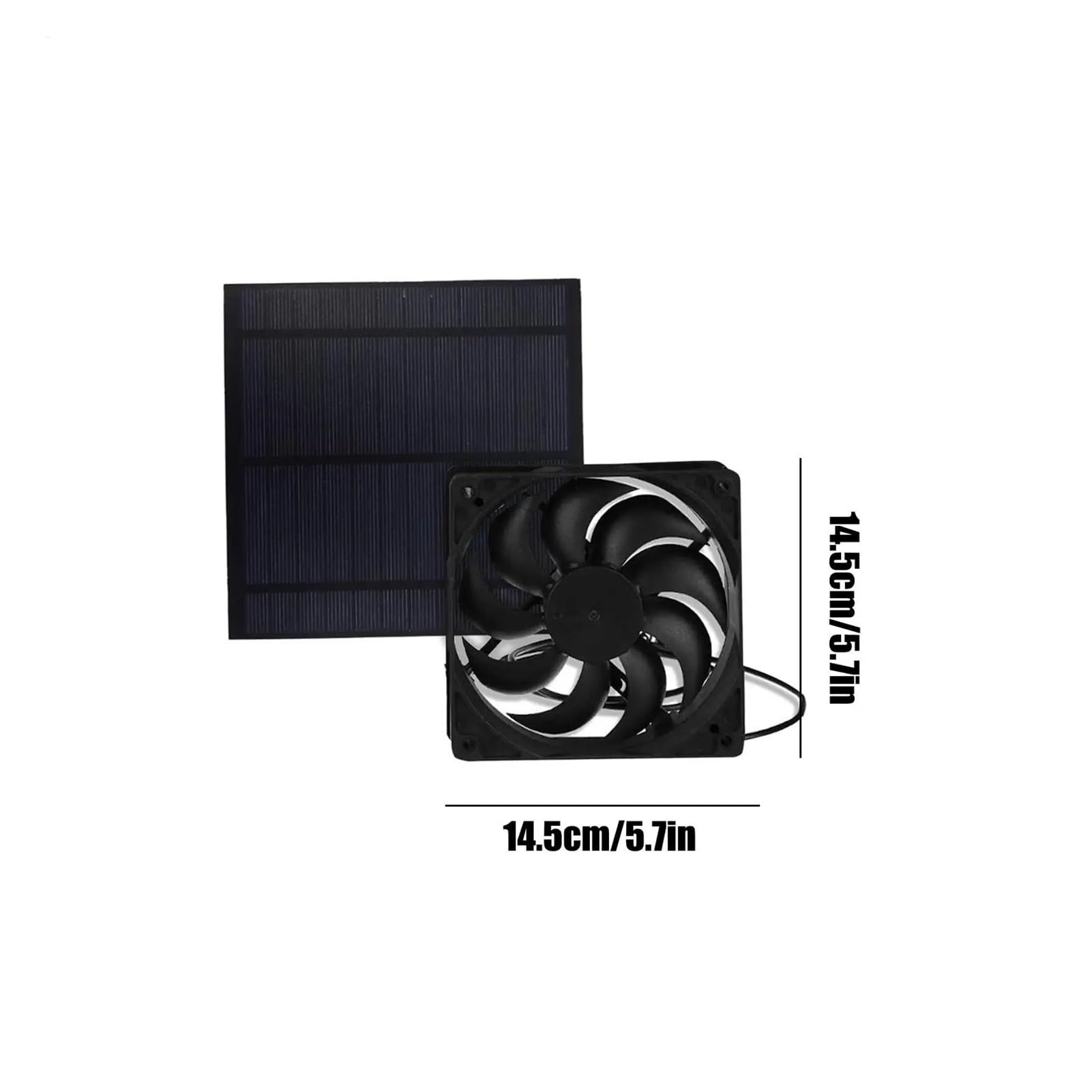 Estrattore Aria, Ventilatore Solare for Cuccia for Cani, Ventilatore Solare Impermeabile, Potente Dispositivo di Raffreddamento, Kit Versatile for l'estrazione Aria for Picnic