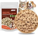 Snacks Premium para Gatos y Perros - Krill y Pollo Freeze - Dried - 100% Naturales, Ricos en Nutrientes​, 100g (S, Arroz)