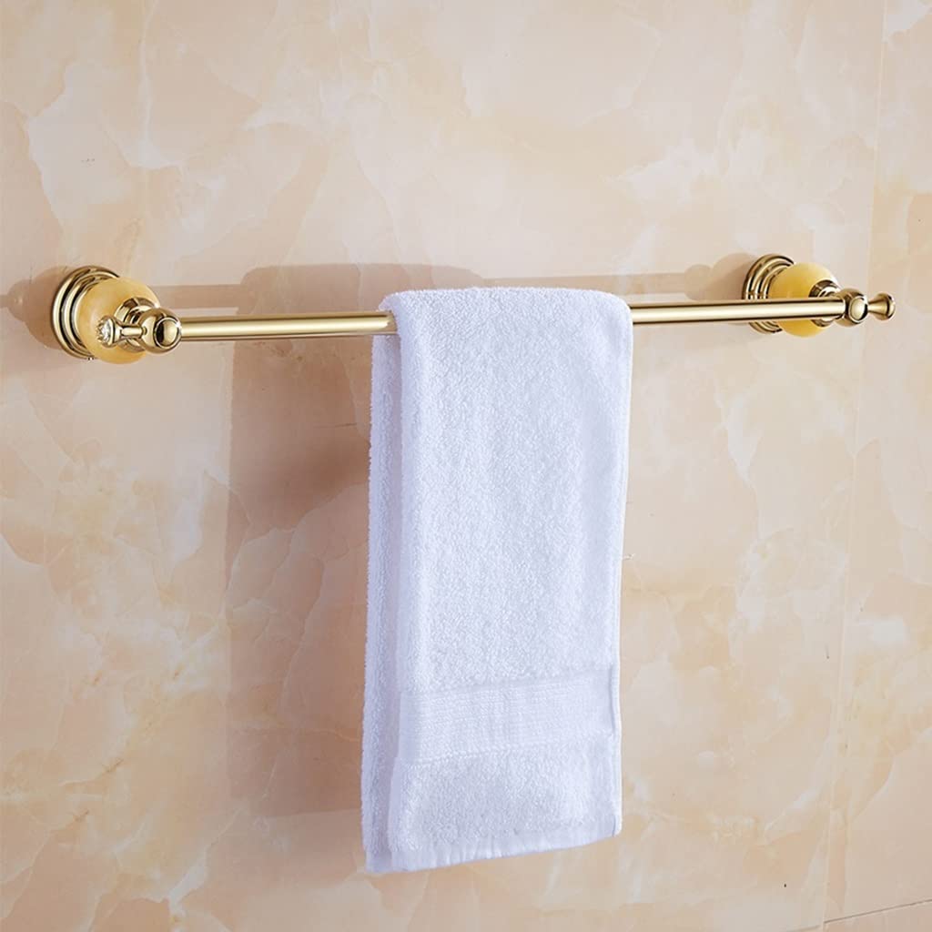 GLETSF Towel Racks, Towel Rail For Bathroom,European Jade Bath Hand Towel Holder,Nordic Toilet Towel Rail,Bathroom Rack Towel Bar/Towel Rack 58.5Cm/A Elegant-Single Pole-a