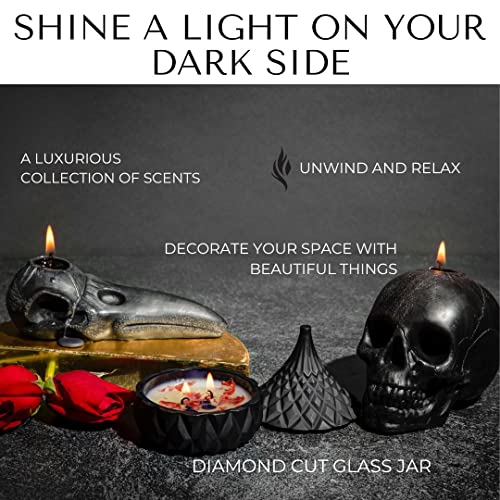 Sacred Luxury Skull Candle Set - Witchy Gifts For Women | Gothic Candles | Set Of 3 | Gothic Decor Home | Spooky Gifts | Wiccan Decor | Goth Gifts For Women, Black #TOP2