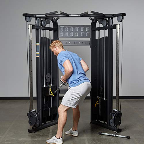 Image of REP Fitness LAT Pulldown and Low Row Cable Machine Attachments and Functional Trainer Attachments - Curl Bar, D-Handle, Ankle Cuff, Tricep Rope, Sports Handle, Straight Bar, Row, Chinning Triangle
