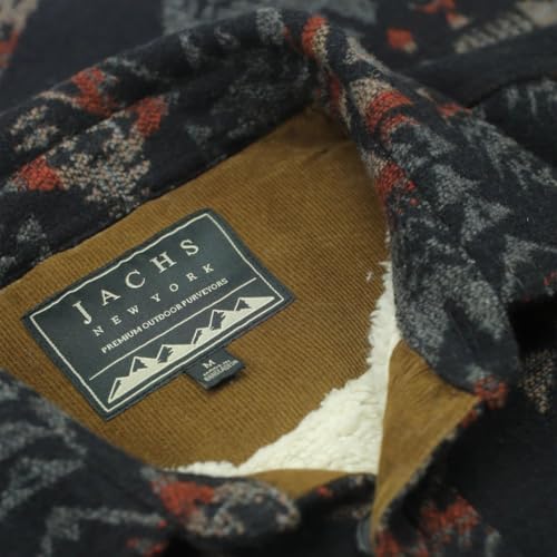 Image of Jachs Men's Wool Blend Sherpa Lined Flannel Shirt Jacket