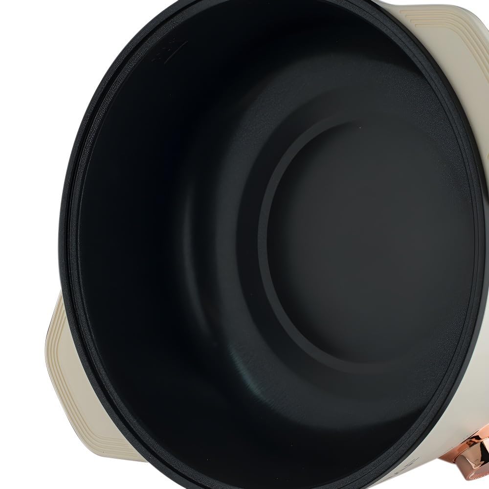 Multifunktionaler Elektroherd: Antihaftbeschichteter Wok, Dampfgartopf for Kochen, Braten, und Dämpfen zu Hause