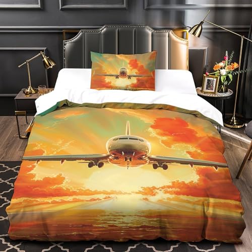 Linge de lit avion 3D microfbre respirante housse de couette single