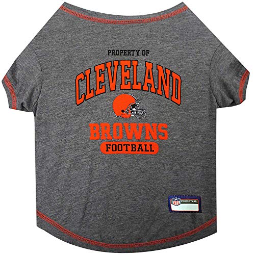 NFL Cleveland Browns Dog T-shirt X-Small. - Licensed Shirt for Pets Team Colored with Team Logos- Premium Stretchable Materials for the comfort of your Dog & Cat