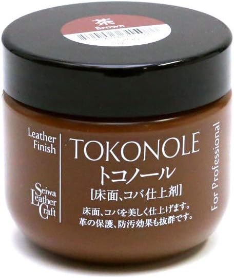Seiwa Tokonole Leather Finish Burnishing Gum Brown Leathercraft (120g)