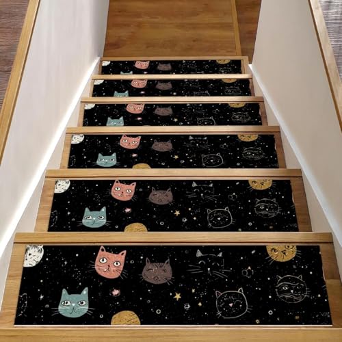 Tapis d'escalier lavable en machine et réutilisable sans résidus lot de 15