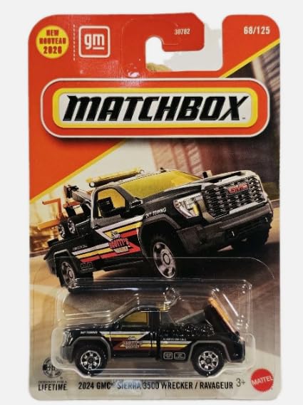 Matchbox 2024 GMC Sierra 3500 Wrecker Black Truck 1:64 Scale - image 1