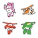 Super Wings Cartoon Graphics Bumper Sticker Pegatina Decal - Set of 4 Pieces - Longer Side 13 cm