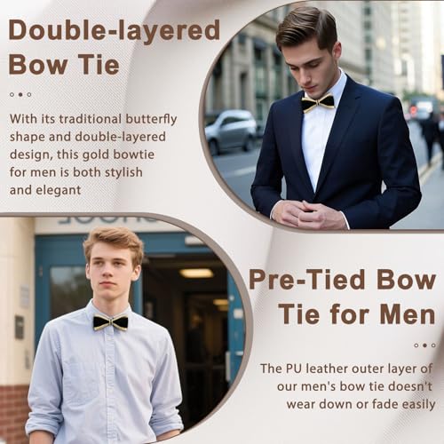 Image of Men's PU Velvet Rhinestone Bow Tie for Wedding | Adjustable neck strap, Soft velvet finish, For tuxedo and prom events, No tying required, Elegant rhinestone accent