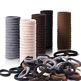 120 Pcs Thick Seamless Hair Ties, Hair Ties for Women, Girls Hair Ties for Thick Hair,Seamless Hair