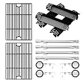 Cast Iron Cooking Grate,Heat Shield and Burner Kit for Nexgrill Replacement Parts 4-Burner 720-0830H 720-0830H,720-0888N,720-0888,720-0864,720-0896B,for Uniflame,Kenmore,Nexgrill 4&5-Burner Gas Grills