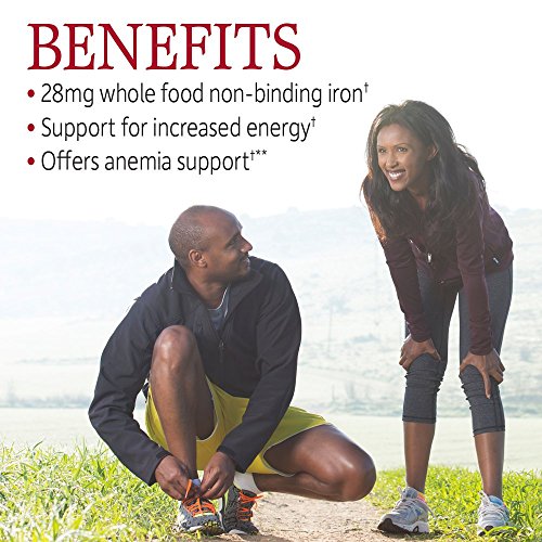 Garden Of Life Vitamin Code Iron Supplement, Healthy Blood - 60 Vegan Capsules, 28G Iron, Vitamins B, C, Trace Minerals, Fruit Veggies, Probiotics - Iron Supplements For Women Energy, Anemia Support #TOP1