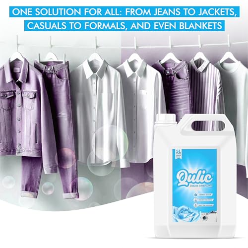 Image of Qulic Bloom Liquid Detergent 10 Litre | Laundry Liquid Detergent for Washing Machine Advanced Formulated with Jasmine Fragrance | For Top Load & Front Load - 5 l (Pack of 2)