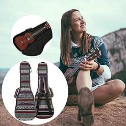 Yiwa 21/23/26 Pouce Style National Toile Ukulélé Carry Bag Coton Rembourré Double Sangle Cas pour Guitare Ukulélé 26… - Les Beatles, Paul McCartney, John Lennon, RIngo Starr, George Harrison Yiwa 21/23/26 Pouce Style National Toile Ukulélé Carry Bag Coton Rembourré Double Sangle Cas pour Guitare Ukulélé 26… – Image 2