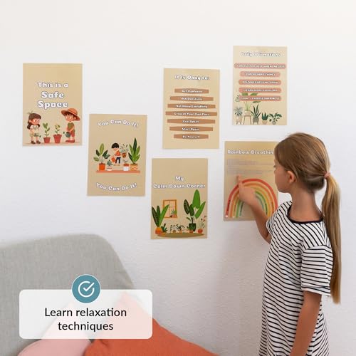 ODOXIA Calm Down Corner | Classroom and Special Education | Plants Themed Sensory Calming Corner Kit with Sensory Mats, Posters, Solutions Wall, Sensory Toys, Fidget Tools for Kids - Image 6