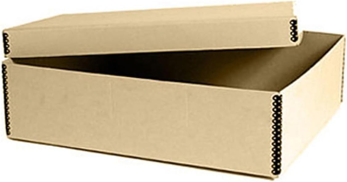 Archival Methods Metal Edge Short Top Box 12.5x15x4.25", Tan