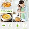 Bonsenkitchen 4-in-1 Immersion Blender Handheld, 20 Speeds Hand Blender with Turbo Mode, Stainless Steel Blade, Egg Whisk, Beaker & Chopper Bowl, Stick Mixer for Soup，Smoothie，Puree，Baby Food