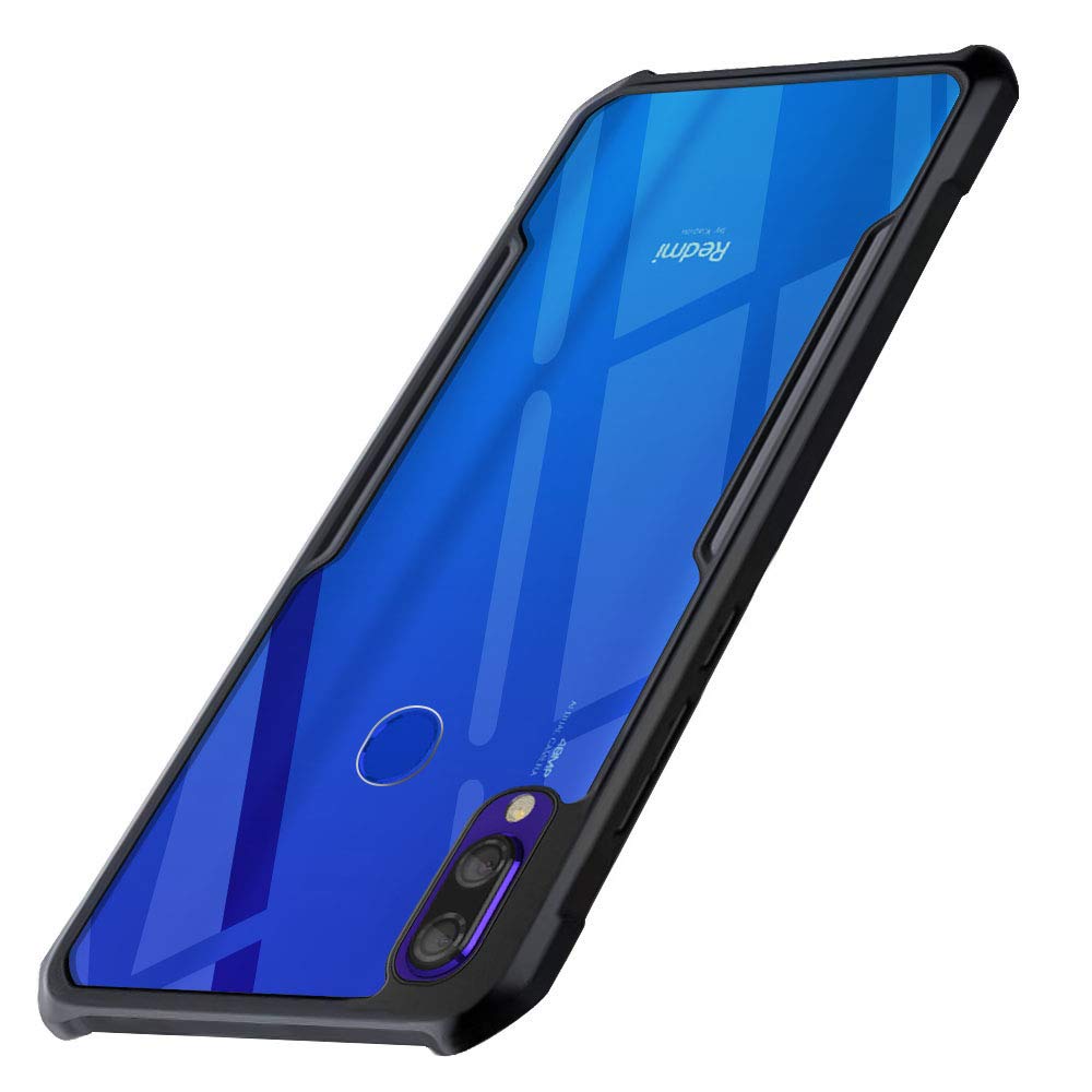 WOW IMAGINE Shock Proof Clear Protective Back Case for REDMI Note 7 - AirEDGE Technology | 360 Degree Camera Protection | Transparent Hybrid Back Case Mobile Cover for XIAOMI MI REDMI Note 7 - Black (B08THXRSC4) Amazon Price History, Amazon Price Tracker