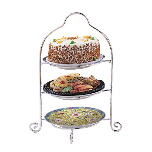 Elegance Silver 8509 Silver Plated 3 Tier Dessert Stand