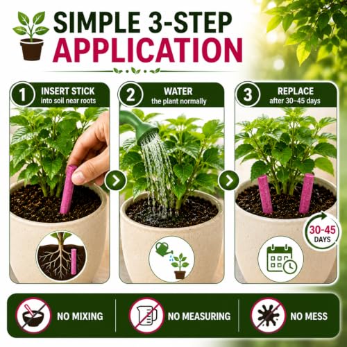 Image of Indian Gardens - Flower Boosting Sticks (Pack of 40) for Flowering Plants | Slow Release Fertilizer Sticks | Promotes Vibrant Flowers | Easy to Use Plant Food | Suitable for All Flowering Plants