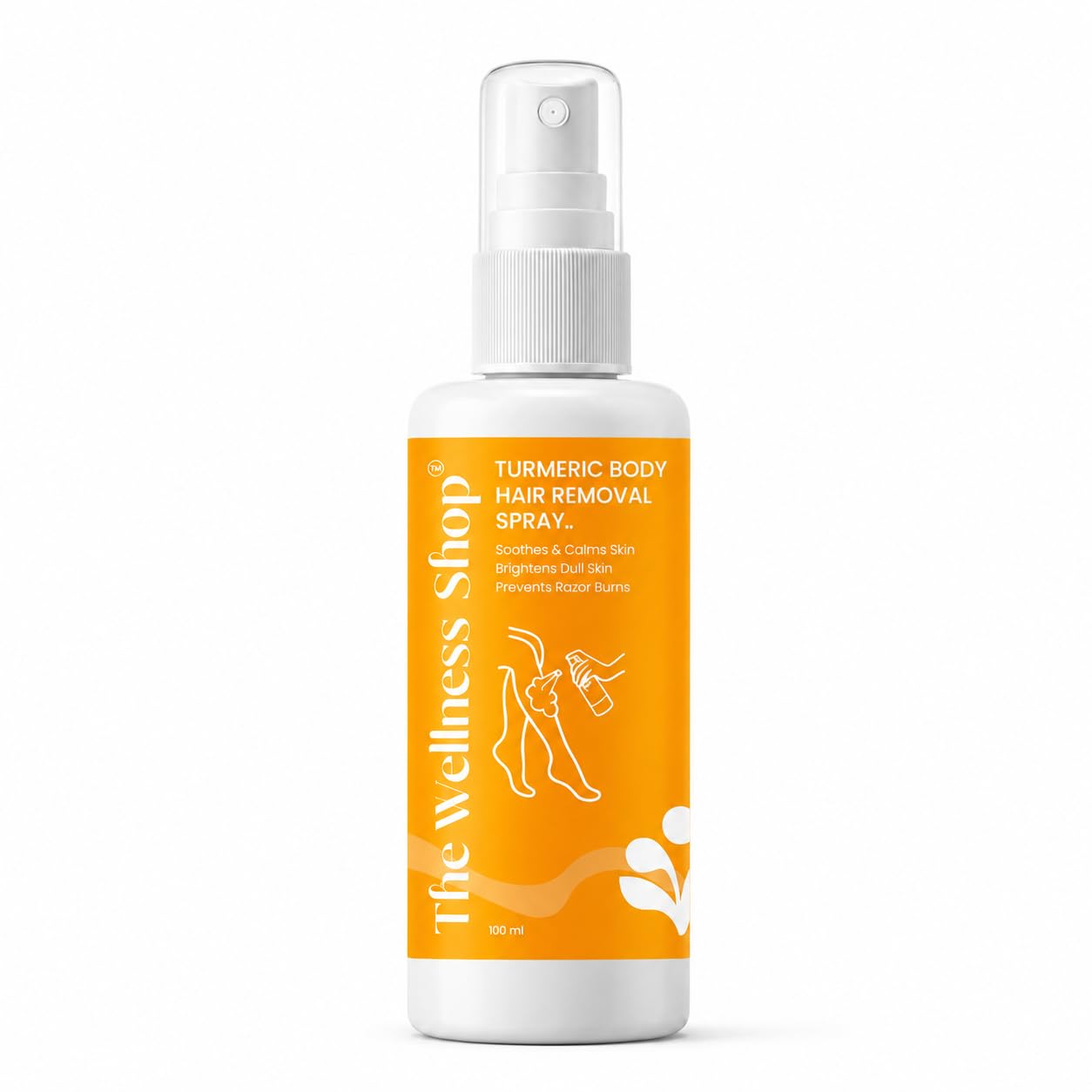 The Wellness Shop Turmeric Body Hair Removal Spray | No Razor, No Waxing Needed | Smooth Glowing Skin | 10 Minute Pain-Free Formula for Legs, Hands | 100ml-image-47
