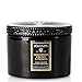 Voluspa Makassar Ebony & Peach Corta Maison Glass Candle With Lid 11 oz
