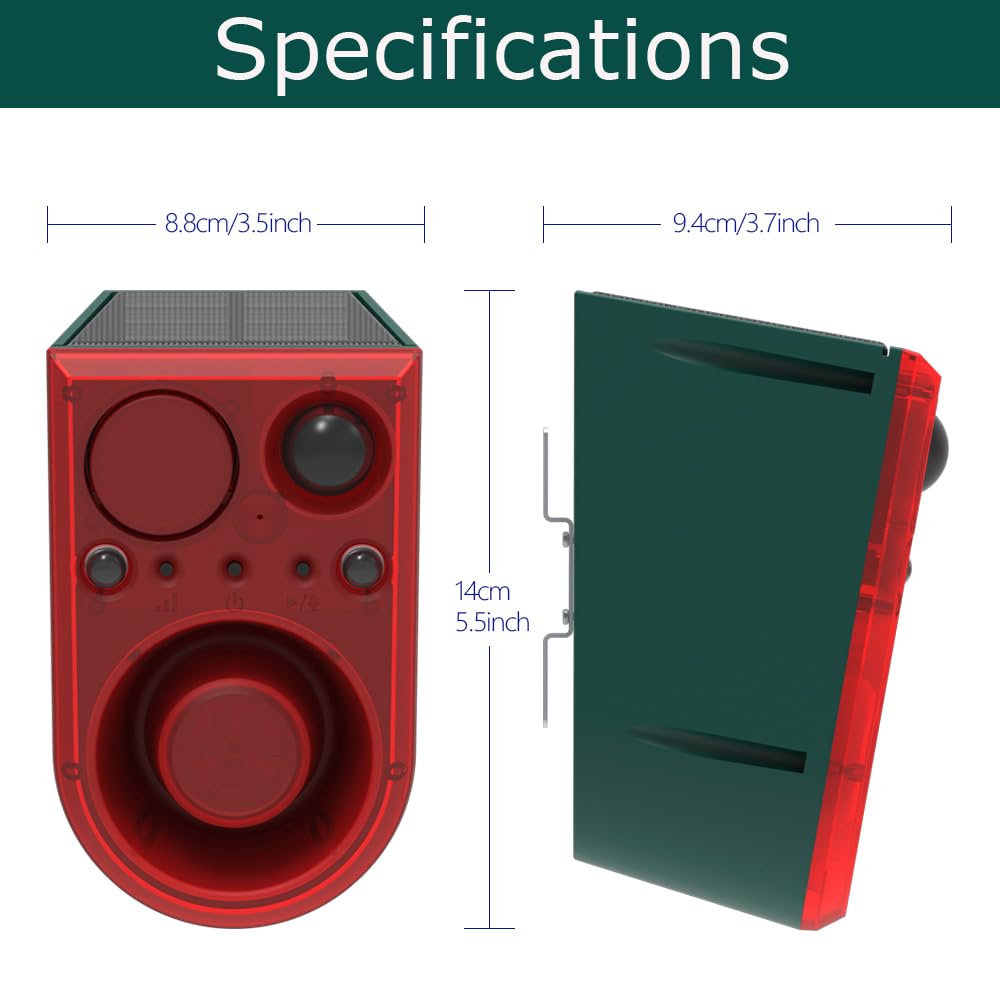Alarma solar con sensor de movimiento para exteriores (paquete de 4)