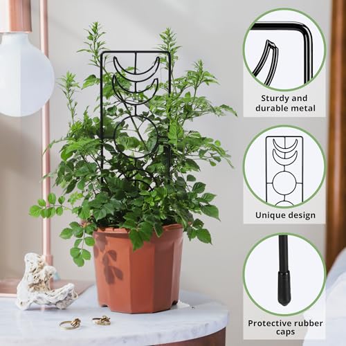 Moon-Phase-Plant-Trellis-3-Pack-1425-Inch-Small-Trellis-for-Potted-Plants-Metal-Plant-Trellis-for-Climbing-Plants-Indoor-Black Moon Phase Plant Trellis 3 Pack 1425 Inch Small Trellis for Potted Plants Metal Plant Trellis for Climbing Plants Indoor Black
