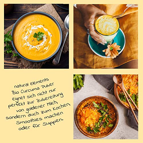 natural elements Kurkuma Pulver Bio 1kg - Kurkumapulver aus kontrolliert biologischem Anbau - Laborgeprüft, ohne Zusätze… - Image 4