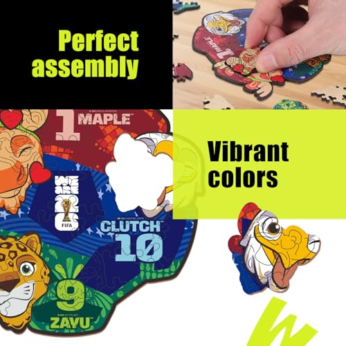 Image of FIFA World Cup 2026 Mascot 26PCS Wooden Pocket Puzzle