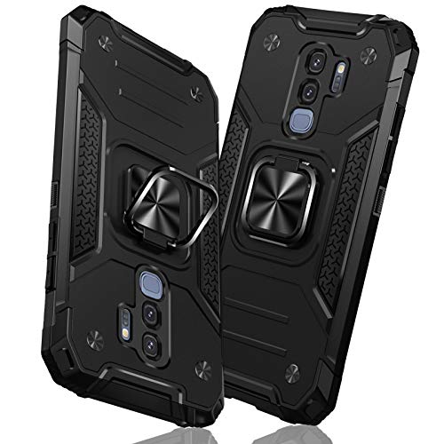 TMUJWS Samsung Galaxy S9 Plus 用ケース リング 衝撃吸収 耐衝撃 TPU+PCバンパー 二重構造 米軍MIL規格 全面保護カバー 滑り防止 車載ホルダー対応 擦り傷防止 滑り止め 軽量 薄型 アイフォン S9 Plus 用カバ