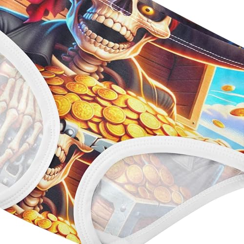 Girls Underwear Toddler 2t Cotton Cute Panties Girl Fancy Kids Undies Briefs Playful Pirate Skeleton Treasure4