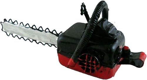 Motosierra en miniatura para casa de muñecas