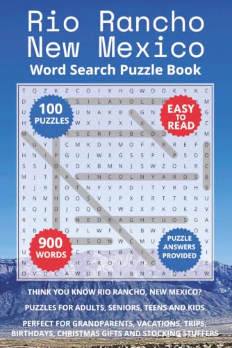 Rio Rancho New Mexico Word Search Puzzle Book: Think you Rio Rancho, New Mexico? Puzzles for Adults, Seniors, Teens and Kids. Perfect for ... (Cities of New Mexico Word Search Books) image 2