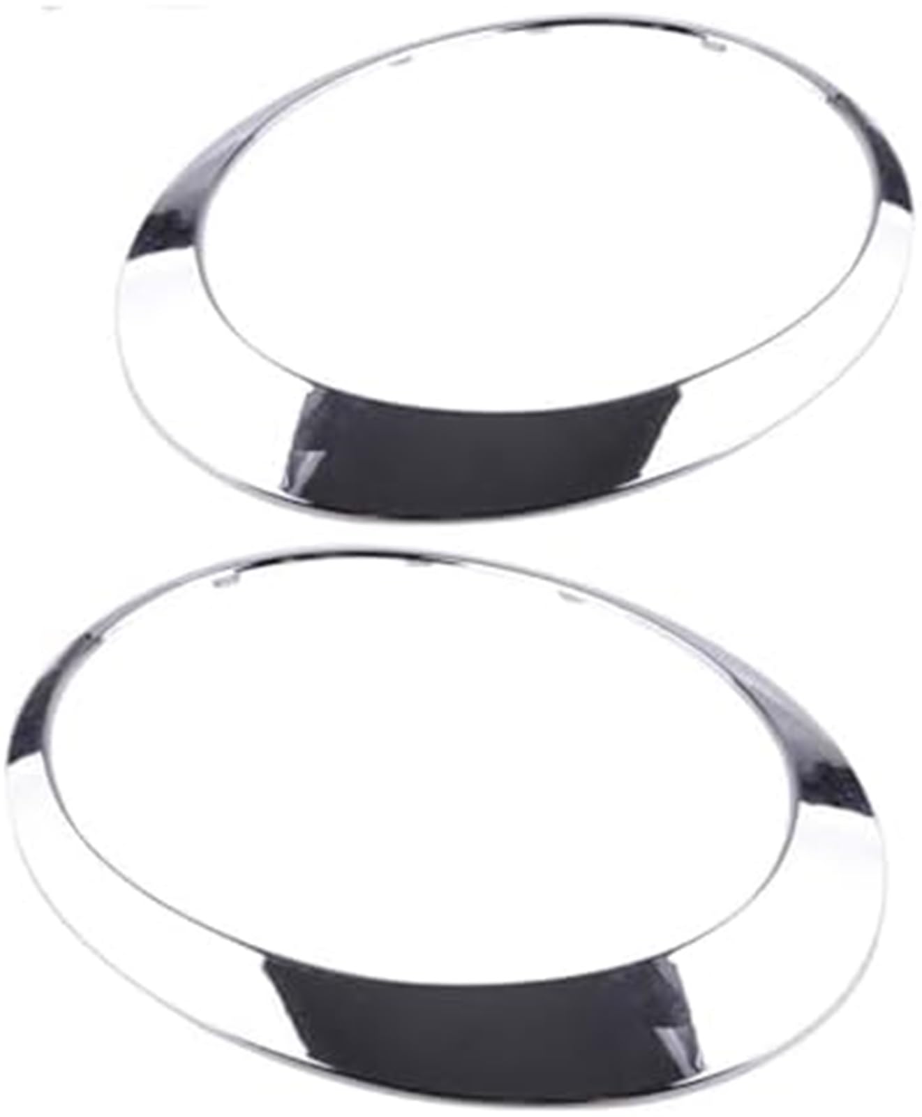 2 pezzi cromati fari anelli di rivestimento sinistra destra, per Mini, per Cooper R55 R56 R57 R58 R59 2007-2013 sostituzione diretta Anello di rivestimento del faro