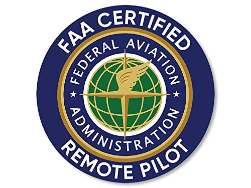 Round FAA Certified Remote Pilot Sticker (Federal Aviation Vinyl Aviation