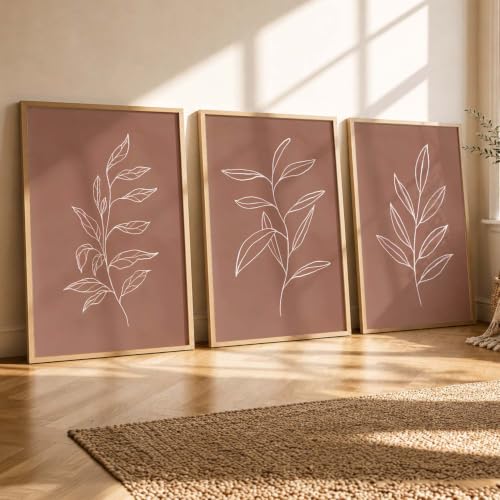 Image of kotart Aesthetic Botanical Art Home Decoration Painting | Floral Paintings With Frame For Living Room Bed Room Hotel Wall Decor Digital Reprint Set of 3 (20x30 Inch)