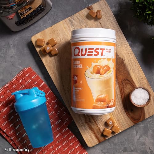 Image of Quest Nutrition Salted Caramel Protein Powder, 26g Protein, 1g Sugar, Low Carb, Gluten Free, 1.6 Pounds, 24 Servings