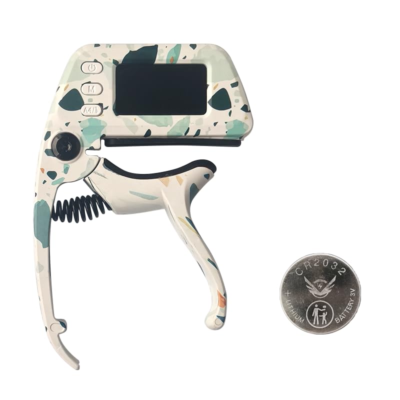 Guitar Capo Tuner 5 in 1, Clip-On Capo with Digital LCD Display, Professional Accurate Guitar Tuner for Acoustic Electric Guitars, Classical Folk Guitars,Bass Ukuleles Violin Banjo (White)