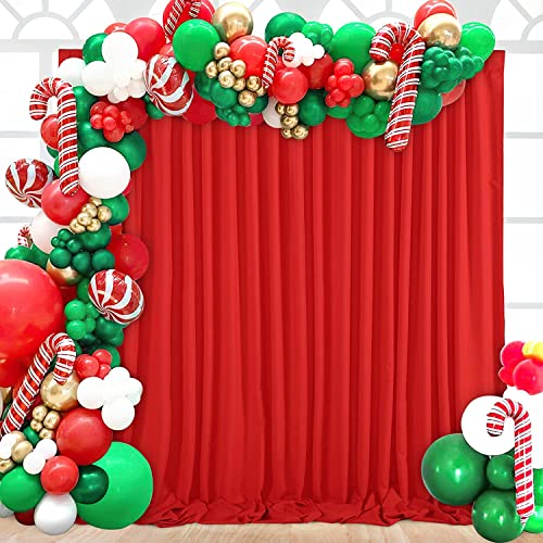 Image of 8x12 Ft. Red Screen Backdrop Background Curtain Rod Pocket for Photography, Photoshoot, Product Photography, Live Streaming, Zoom Meetings, VFX Editing, YouTube Video, FB Short Video, Instagram Reels